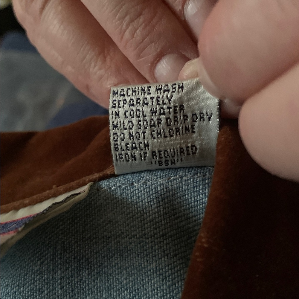 Bill Blass Long Sleeve Jean Zip Up Shirt - Picture 6 of 6